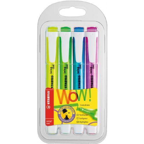 EVIDENZIATORI STABILO SWING COOL  FLUO 4PZ CARDBOARD 275/4